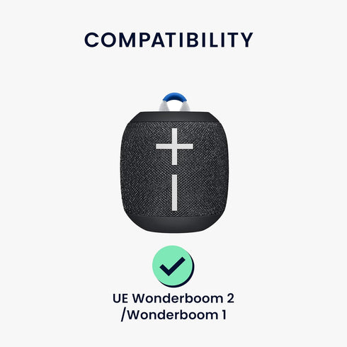 kwmobile Silicone Case Compatible with UE Wonderboom 2 / Wonderboom 1 - Case Protective Mini Speaker Cover - Black...