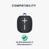 kwmobile Silicone Case Compatible with UE Wonderboom 2 / Wonderboom 1 - Case Protective Mini Speaker Cover - Black...