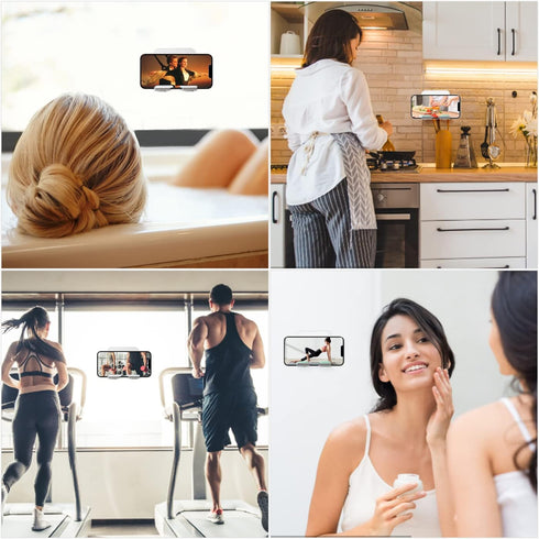 Shower Phone Holder, Shower Phone Mount Phone Holder for Shower Wall Mount Phone Holder Phone Wall Mount Adjustable Cellphone Stand Cell Phone Sta...