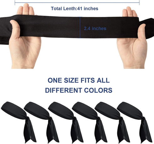 Chalier Head Tie Headbands for Men, Tennis Karate & Ninja Headbands, Athletic Sweatbands for Men Women...