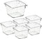 Ravinte 6 Pack Drawer Organizer - 3" X 3" Plastic Storage Bins, Acrylic Organizers with Non-Slip Pads Clear Desk Storage Tray for Makeup, Jewelrie...