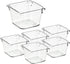 Ravinte 6 Pack Drawer Organizer - 3" X 3" Plastic Storage Bins, Acrylic Organizers with Non-Slip Pads Clear Desk Storage Tray for Makeup, Jewelrie...