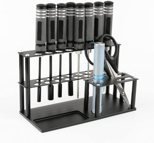 RC Tool Holder Screwdrivers Storage Rack 18 Holes Metal Organizer for Flat Phillips Hex Socket Screw Drivers Pliers Reamer Scissors Hobby Models C...