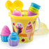 Top Race Beach Toys Set with Large 9'' Bucket Pail and Spade Scoop Shovels for Kids | 16pcs Yellow Ice Cream Playset for Kids & Toddlers Ages 1.5,...