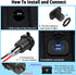 Dual USB Socket 12V Marine Outlet with Switch Golf Cart USB Port 12 Volt DC Car Charger Mount Waterproof Cigarette Lighter Power Adapter DIY Kit F...