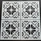 HELLATHUND 4Pcs Reusable Tile Stencils 12x12, Concrete Stencils for Patio, Large Stencils for Painting Floors, Wall Stencils for Painting (12x12in...