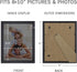Langdon House 8x10 Picture Frame Set (Black, 4 Pack), Sleek & Classic, Fabulous Black 8x10 Frames, Swivel Tabs, Table Top Easel and Wall Hanging H...