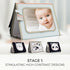 Soft Tummy Time Book w/ Large Stimulating Baby Safe Mirror - Fun High Contrast Montessori Toy w/ Mirror, Crinkle Filling & Silicone Teether - The ...