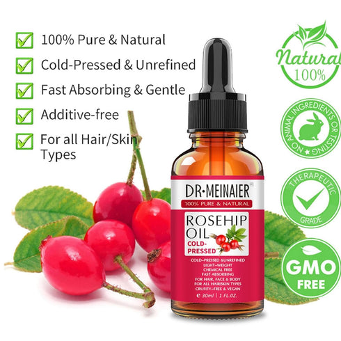 2Pcs Hydrating Facial Skincare Set, With Rosehip Seed Oil & Guasha-Tool, Rosehip Oil For Face, Rosehip Oil Hydrating Facial Care Oils, Vitamin A F...