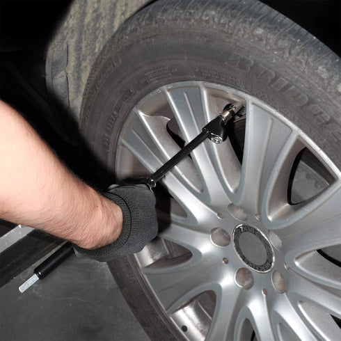 WYNNsky Heavy Duty Straight-on Dual Head Air Pressure Gauge, Extended Tube Construction for General Applications(10-150PSI)...