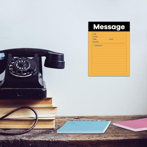 Phone Message Pad Telephone Message Sticky Notes 3.5 x 4.7 Inch Self Adhesive Message Book for Home Office School Supplies (Cute Color, 6 Pack)...
