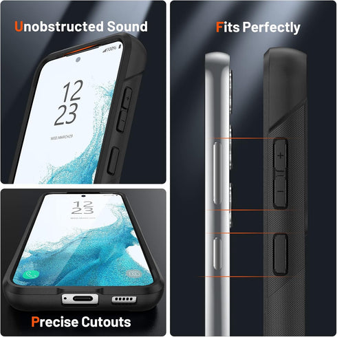 Asuwish Phone Case for Samsung Galaxy S23 5G with Tempered Glass Screen Protector Cover and Cell Accessories Protective Dual Layer Rugged Hybrid S...