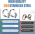 10PCS Hose Clamp Set - Stainless Steel Hose Clamps with Worm Gear, Adjustable 3/4'' to 1-1/8'' (19-29mm) for Plumbing, Automotive, and Mechanical ...