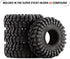 INJORA 1.0 Tires - All Terrain Super S5 King Trekker Soft Sticky Tires for 1/18 TRX4M 1/24 RC Crawler Axial SCX24 FMS FCX24 Enduro24 (T1014)...