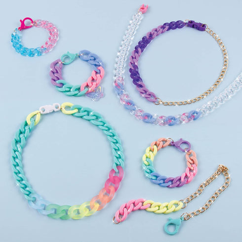 Make It Real All Linked Up Bracelet Making Kit - DIY Charm Bracelet Making Kit for Girls - Kids Bracelet Making Kit for Teen Girls - Jewelry Makin...