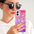 for Moto G Play 2024 Case with Screen Protector, Cute Women Girls Glitter Bling Liquid Floating Phone Case Slim TPU Soft Silicone Shockproof Girly...