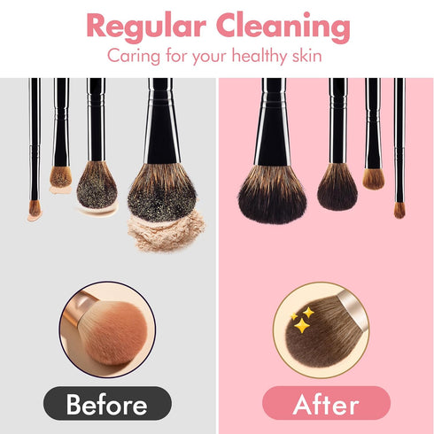 Reiyu Makeup Brush Cleaner Machine, Electric Makeup Brush Cleaner, Automatic Spinning Make Up Brush Cleaner Fit for All Size Makeup Brush?White?...