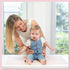 Luxury Vegan Leather Baby Changing Mat - 16"x30" Eco-Friendly, Versatile, Thin & Foldable, Easy-to-Clean Diaper Pad (Pearl)...