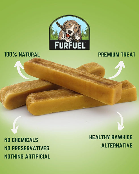Large Yak Cheese Himalayan Dog Chews Large Breed & Medium Breed Treats, 3 Pack. Himalayan Yak Chews for Large Dogs. All Natural Yak Bones...