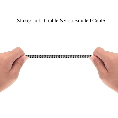 Ailun USB Type C Cable 6ft 3Pack High Speed Type C to USB A Sync Charging Nylon Braided Cable for Galaxy S24/S24 Plus/S24 Ultra/S23/S22/S21/S20,Sm...