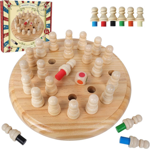 Wooden Memory Match Stick Chess Game, Color Memory Chess, Funny Block Board Game, Parent-Child Interaction Toy, Educational Intelligent Games for ...