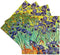 3dRose CST_155630_3 Irises by Vincent Van Gogh 1889-Purple Flowers Iris Garden-Ceramic Tile Coasters, Set of 4...
