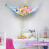 Stuffed Animals Hammock Kids Toy Storage with LED Light Unicorn Castle Plush Toy Organizer Corner Hanging Stuffed Animals Holder For Nursery Kids ...