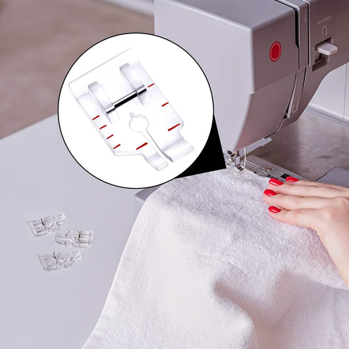 PAGOW 4pcs 1/4" (Quarter Inch) Sewing Machine Presser Foot, Sewing Machine Accessories Fit for Low Shank Sewing Machine (2 Styles)...