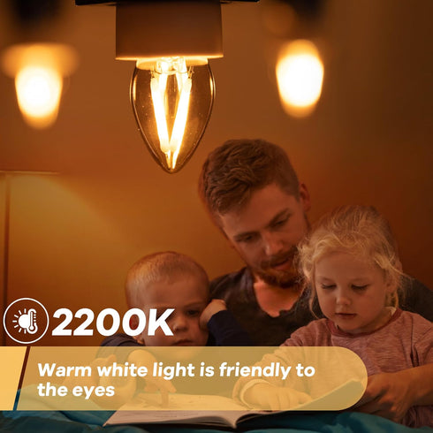 C7 Low Wattage LED Light Bulbs 15Watt,E12 Screw Base Candelabra Night Light Bulbs,1.5W Small Light Bulb 2200K Warm White Salt Light Bulb,Mini LED ...