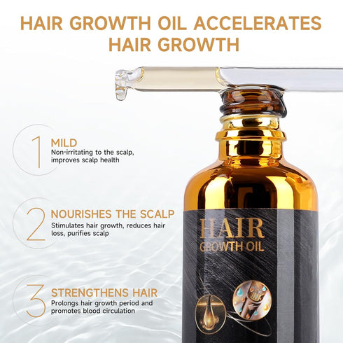 Hair Growth Oil - Rice Water for Hair Growth for Women & Men, hair loss treatments, hair oil for dry damaged hair and growth, Hair Growth Serum fo...
