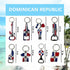 8 Pack Dominican Republic Country Metal Keychain, 5 Bottle Opener, T-shirt, Flag, Beer Can, Heart-Key Design, Souvenir Keychains, Gift, Bulk...