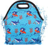 Violet Mist Neoprene Lunch Bag Washable Shark lunch HandBags Tote Reusable Thermal Insulated Lunch Bags Cooler Lighweight lunch bag for Men Work P...