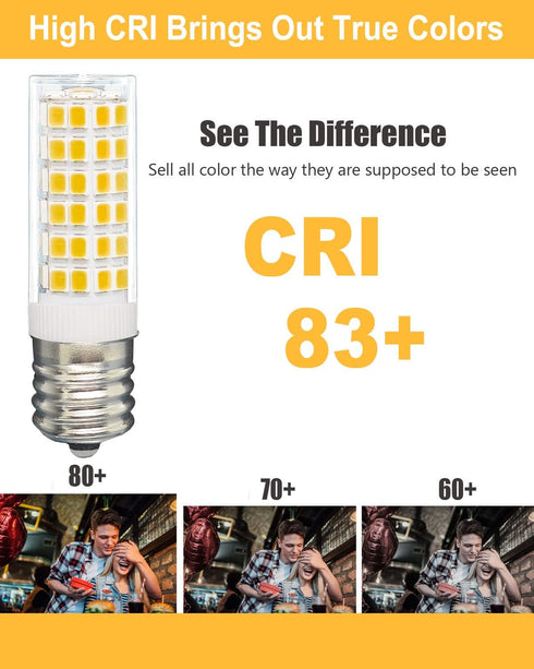 Updated KEI D28k kel 2812 KEI D28A KEL2811 KEI D28M KEL 2815 kel 2816x 4W LED Refrigerator Light Bulb Replacement AC100-265V 3.8W E17 Base for Fri...