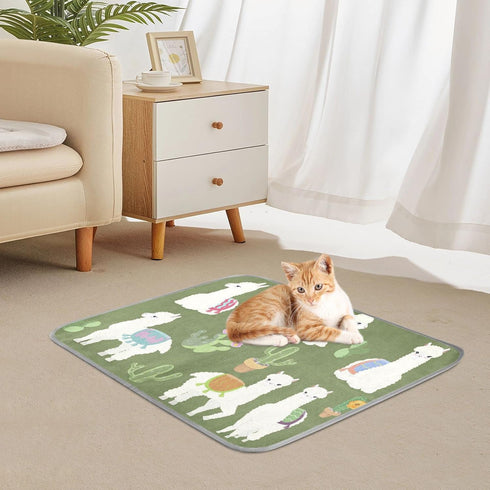Dog Cooling Mat Ice-Cold Pad for Cat Small Pet Summer Sleeping Mat Cute Travel Cooling Fiber Cool Down Breathable Comfortable Folding Storage Alpa...