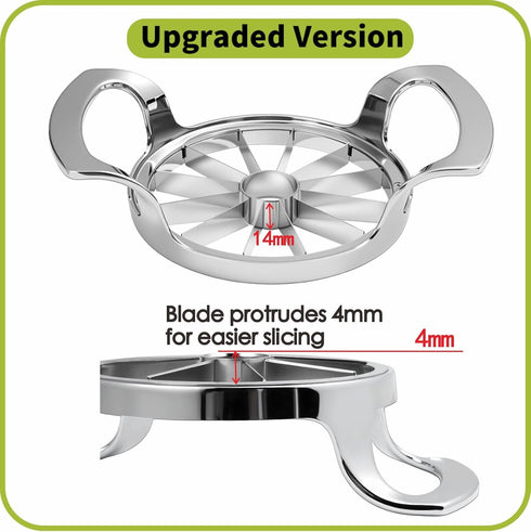 LIIGEMI Apple Slicer,12-Blade Extra Large Apple Corer, Heavy Duty Stainless Steel Apple Cutter and Divider?Easy to Use, Time-Saving....