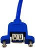 zdyCGTime 12" Panel Mount USB 3.0 A Female to Right Angled USB B Male Extension Cable with Screws(Blue)...