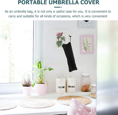 Veemoon Small Umbrella Cover Bag Wet Umbrella Bags Reusable Umbrella Bag Portable Umbrella Storage Bag Travel Umbrella Carry Container Umbrella Ha...
