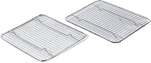 Update International Heavy-Duty 1/4 Size Cooling Rack, Wire Pan Grade, Commercial Grade, Oven-Safe, Chrome, 8 x 10 Inches, Set of 2...