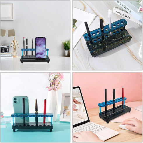 Resin Phone Stand Molds, Pen Holder Molds for Resin Casting Pencil Holder Epoxy Resin Molds Silicone Molds for Epoxy Resin Phone Holder......