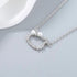 Diamond Cat Necklace Sterling Silver Cute Pearl Cubic Zirconia Kitten Pendant Necklace Funny Cartoon Animal Cat Necklace Chain Jewelry Gifts for W...