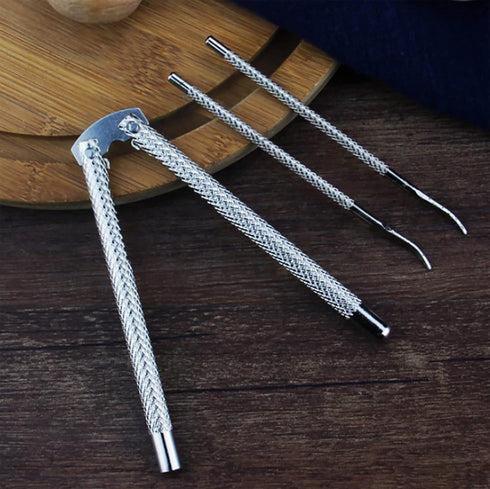 Artcome 3 Pcs Nutcracker Stainless Steel Nut Cracker Set including 1 Nut Cracker and 2 Picks...
