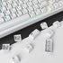 Guffercty kred 128 Keys XDA Profile Minimalist White Keycaps 75 Percent Dye-sub PBT Keyboard Caps with ISO Keys for MAC 60% 65% 75% 96% Mechanical...