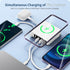 Portable Charger with Built-in Cables&AC Wall Plug, 10000mAh Wireless Charging Power Bank, PD 22.5W Fasting Charging USB C Battery Pack Compatible...