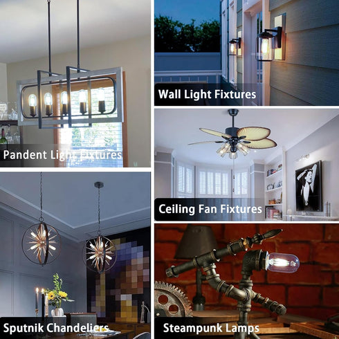 T10 Led Bulb 5000K 3.2 inches, e26 Led Bulb 60 watt Equivalent Dimmable, T25 Tubular Light Bulb, Edison Bulbs 6W e26 Medium Base Lightbulb UL List...