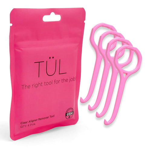 TÜL | Only Invisalign Remover Tool Made in the USA | Lifetime Replacements | Ortho Recommended Aligner Remover Tool & Retainer Remover Tool | Pink...