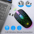 TaIYanG Wireless Mouse, 2.4G Portable Optical Quiet Cute Mouse with USB Receiver and Type C Adapter, 3 Adjustable DPI LED Wireless Mouse for Lapto...