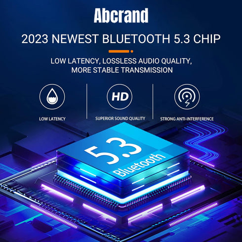 USB Bluetooth 5.3 Adapter for PC, Abcrand Bluetooth 5.3 EDR Dongle Transmitter for Computer Desktop Transfer for Laptop Bluetooth Headset Speaker ...