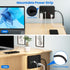 Power Strip Surge Protector with 9 Outlet 3 USB Ports, Fireproof Desktop Charging Station with Flat Plug Wall Mount 5 ft Long Extension Cords for ...