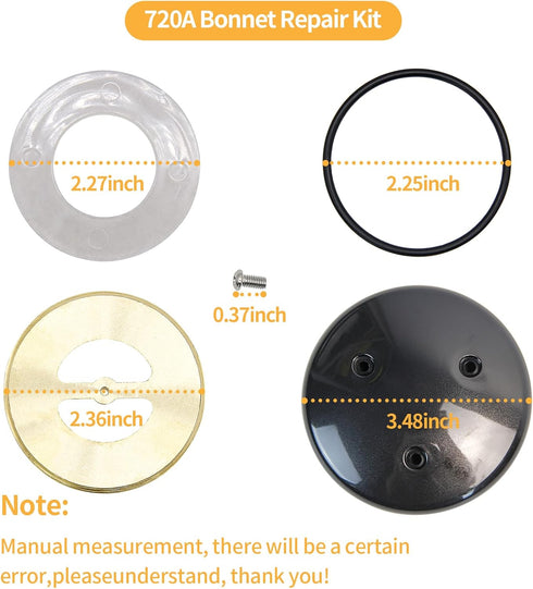720A Bonnet Repair Kit Compatible with Pressure Vacuum Breaker Size 1/2" 3/4" 1"...
