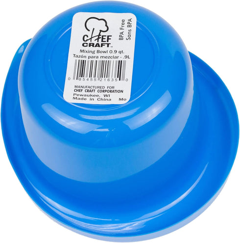 Chef Craft Select Plastic Mixing Bowl, 9 Quart Capacity, Blue...